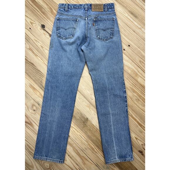 Vintage Levis 505 Orange Tab Made in USA 80's 31x31 Straight Leg Denim Zip Fly - Picture 3 of 5